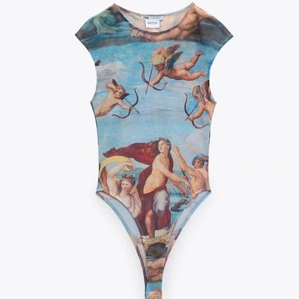 NWT Zara Renaissance Mesh Bodysuit Sz M